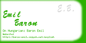 emil baron business card